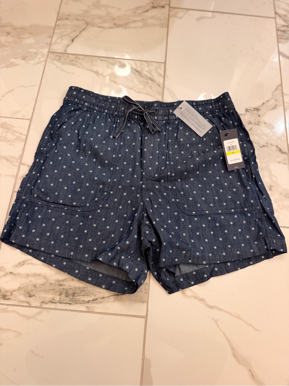 Tommy Hilfiger Navy Star Print Flat Front Women's Shorts